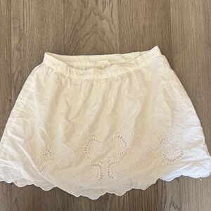 H&M Elegant White Embroidered Skirt
